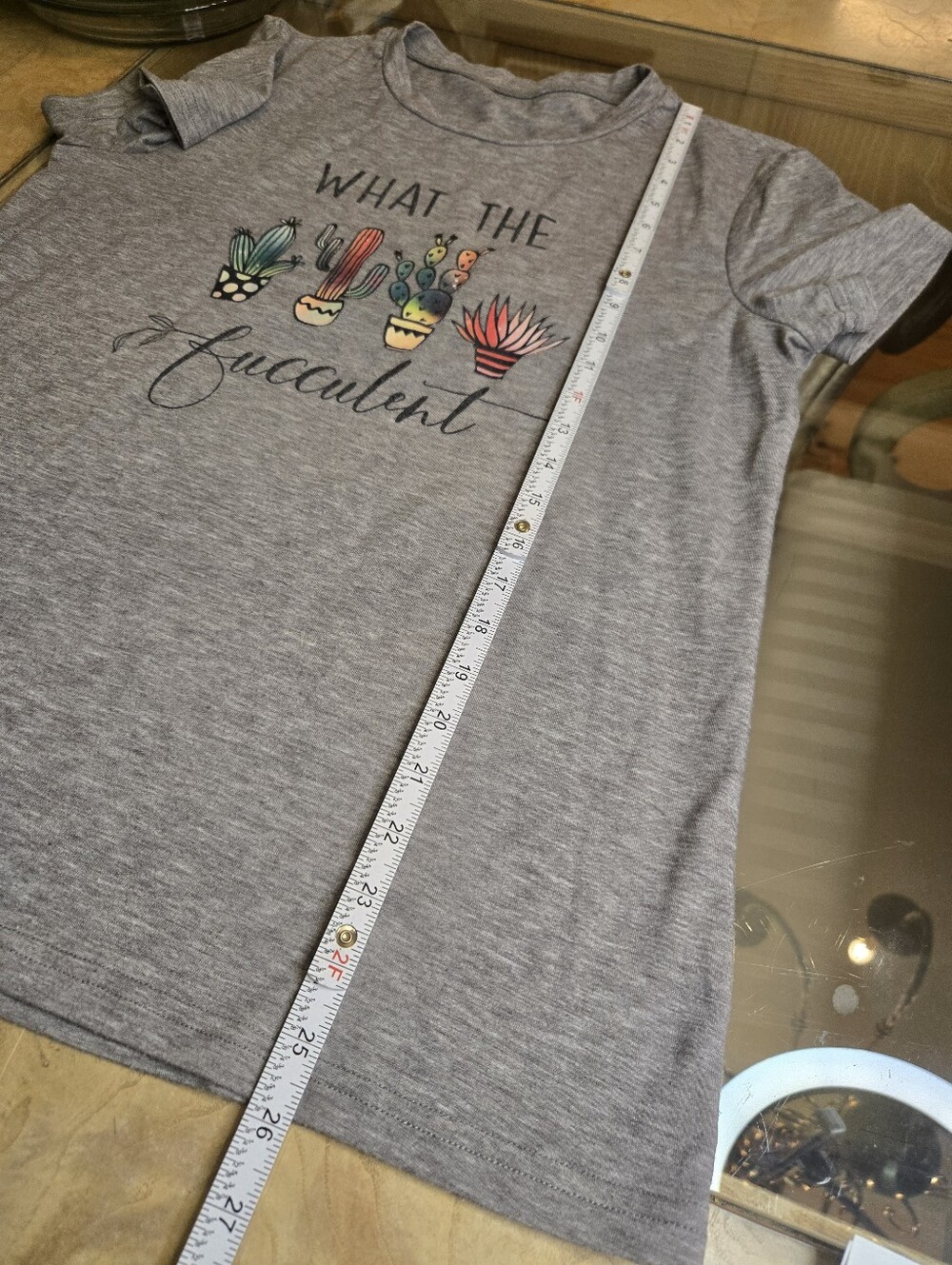 Gray Graphic 'What the Fucculent' Tee - Unbranded - Picture 6 of 7